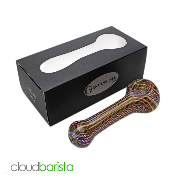 4" Glass Pipe - Dotted/Raked
