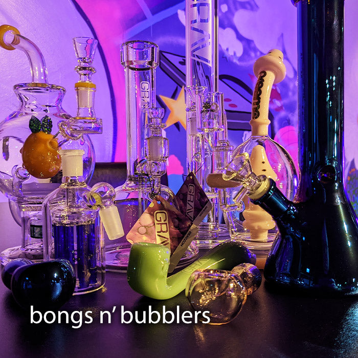 View our selection of Bongs and Bubblers