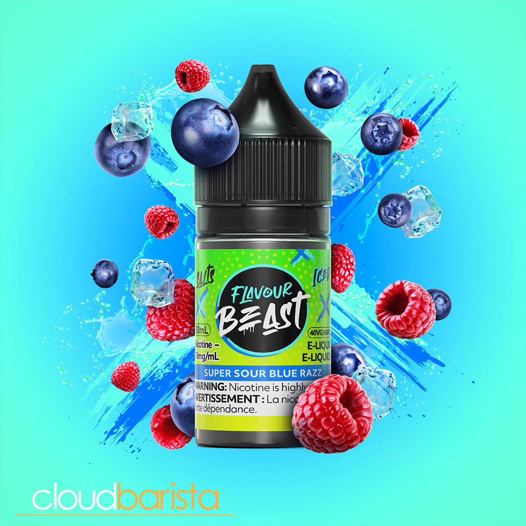 Super Sour Blue Razz Iced - Salts