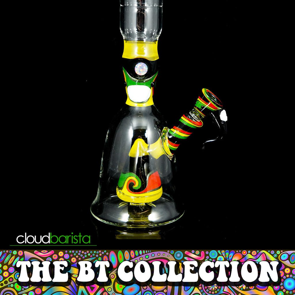 Rasta Cone Perc Beaker Bong - Cloud Barista