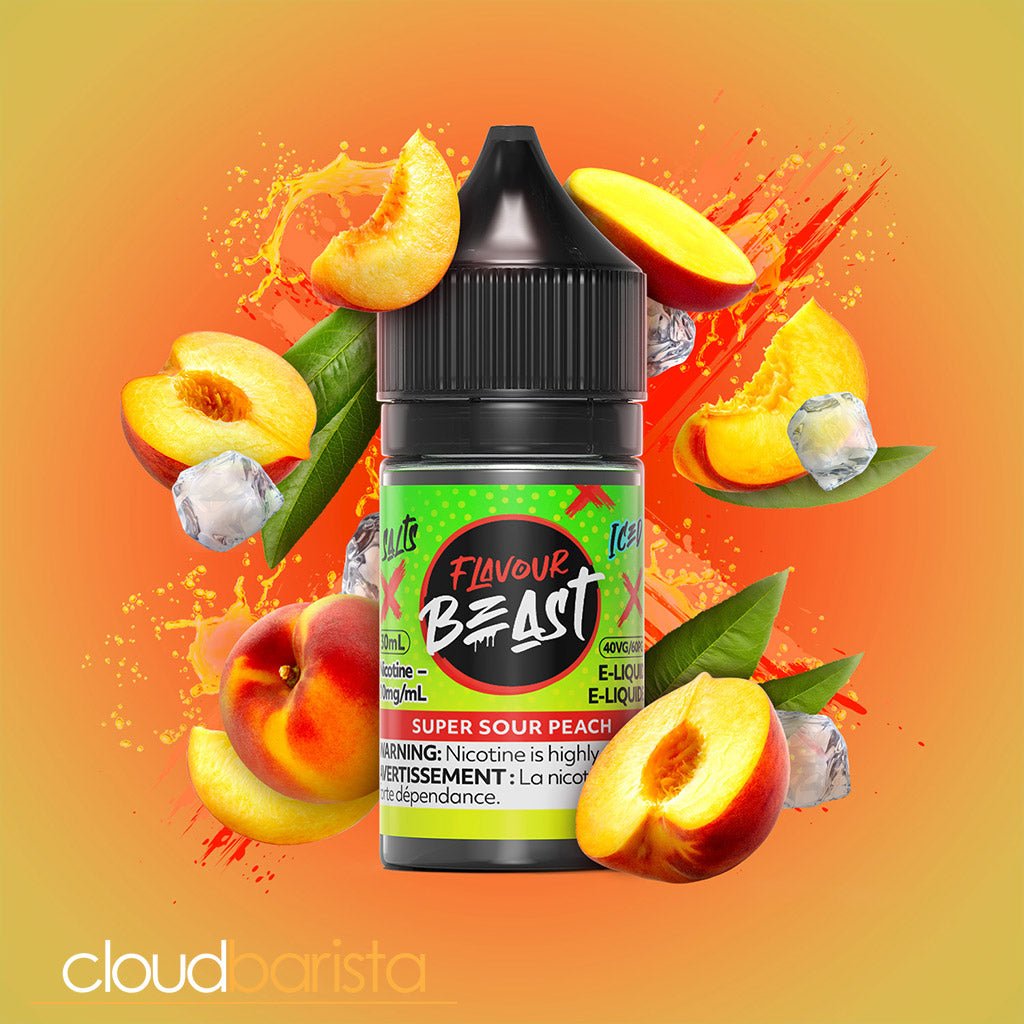 Super Sour Peach Iced - Salts - Cloud Barista