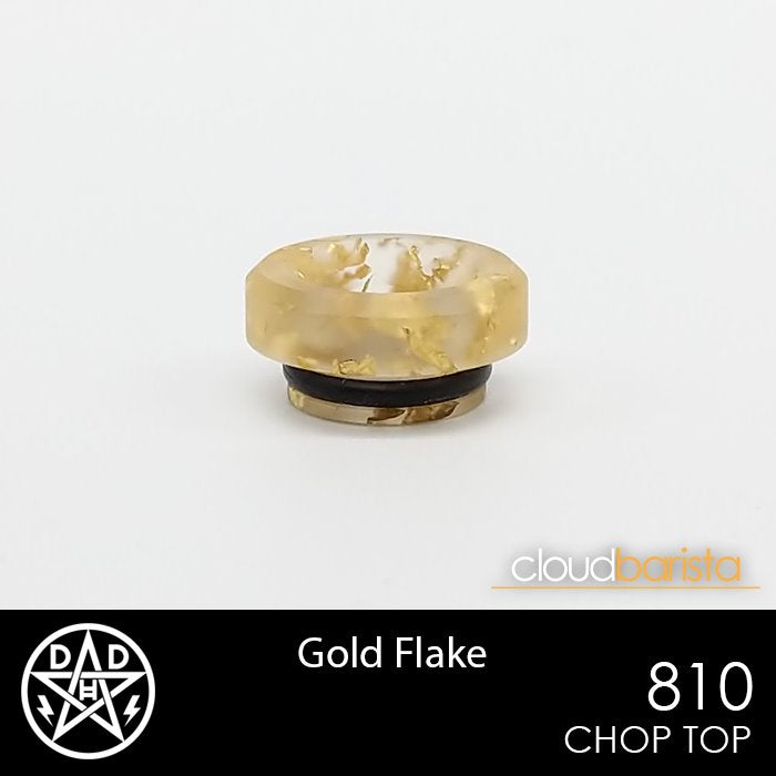 Chop Top - 810 Drip Tips Double Helix Designs Stay Gold 